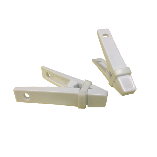 ElastiClips | White Handles Single-Color Bands [ 60-Gram Clips ]